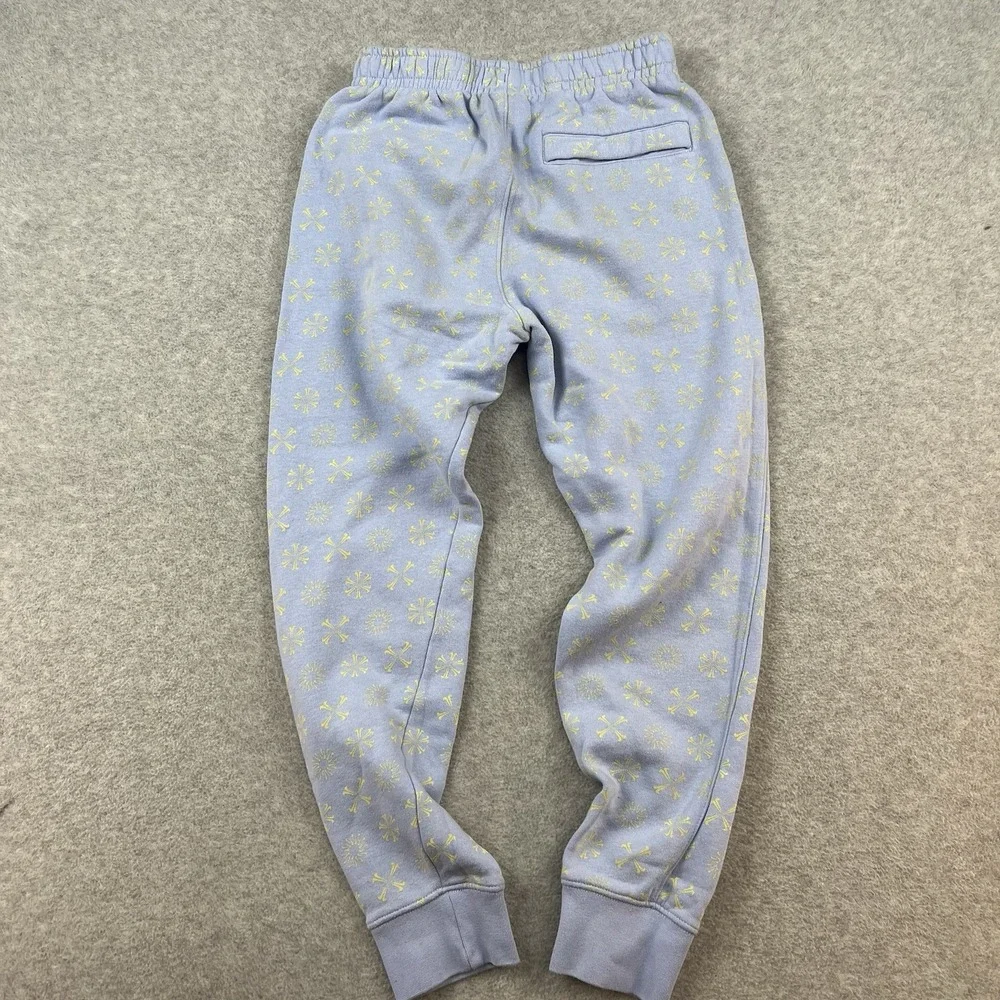 Nike NSW Club AOP Fleece Pants Pants Mens Size XS Blue Chill Snowflake Pattern‎